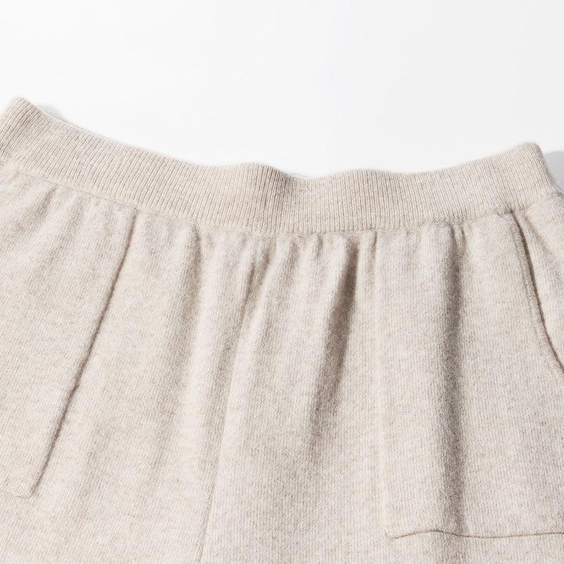 Beige Wool Casual Pants GOELIA