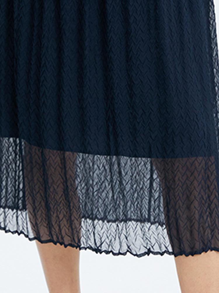 Double-Layer Hand-Pleated Skirt GOELIA