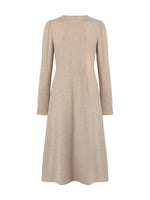 Beige Knit V-Neck Dress GOELIA
