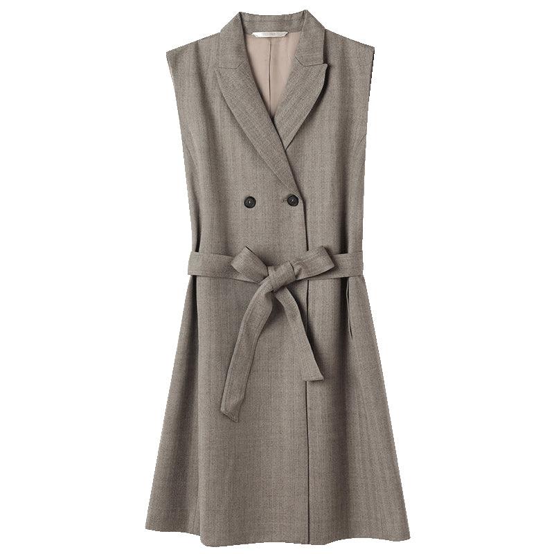 Grey Washable Woolen Vest GOELIA