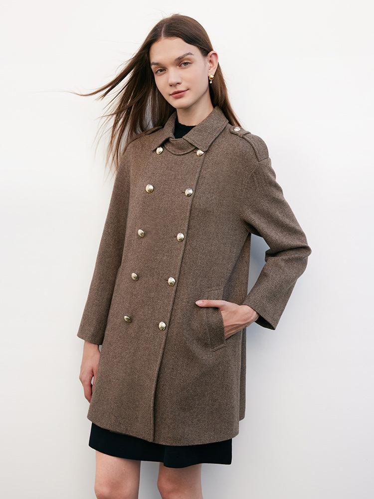 Machine Washable Worsted Wool Tweed Jacket GOELIA