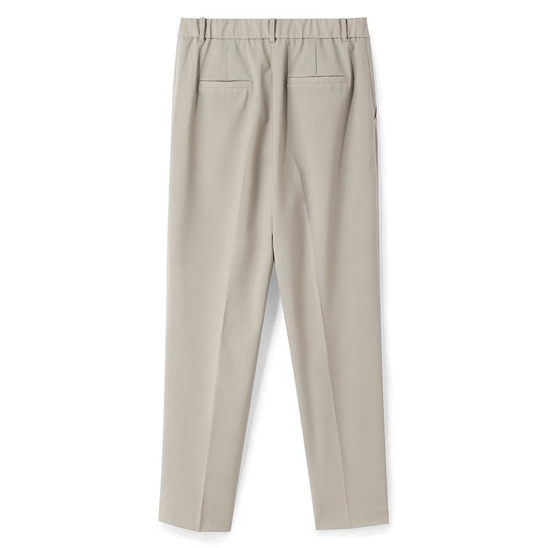 Machine Washable Worsted Wool Tapered Pants GOELIA