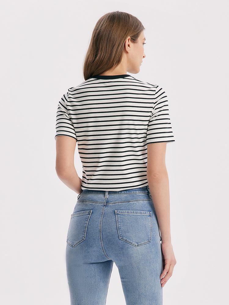 Knit Stripe T-Shirt GOELIA