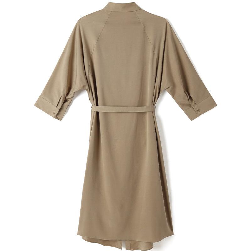 Silk Shirt-Style Oversized Dress GOELIA