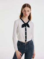 Tencel And Wool Bowknot Sweater GOELIA