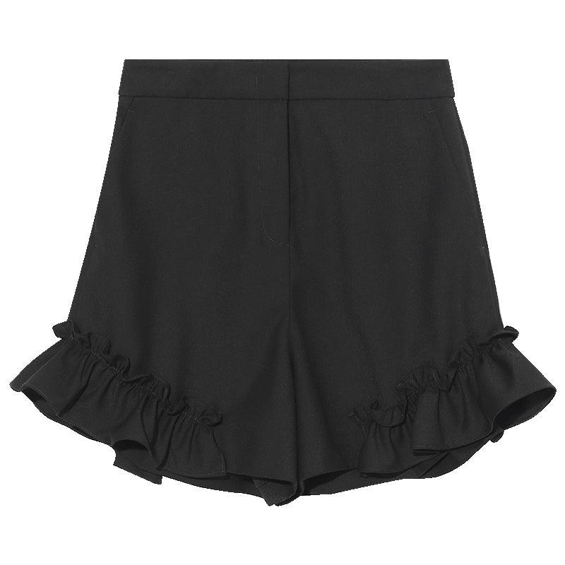 Ruffle Straight Shorts GOELIA