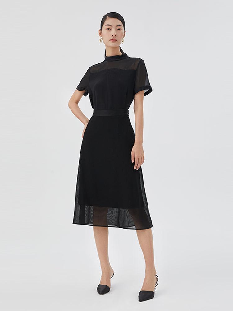 Triacetate Mesh A-Line Skirt GOELIA