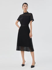 Triacetate Mesh A-Line Skirt GOELIA