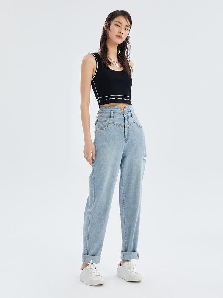 Acetate High-Waist Dad Jeans GOELIA