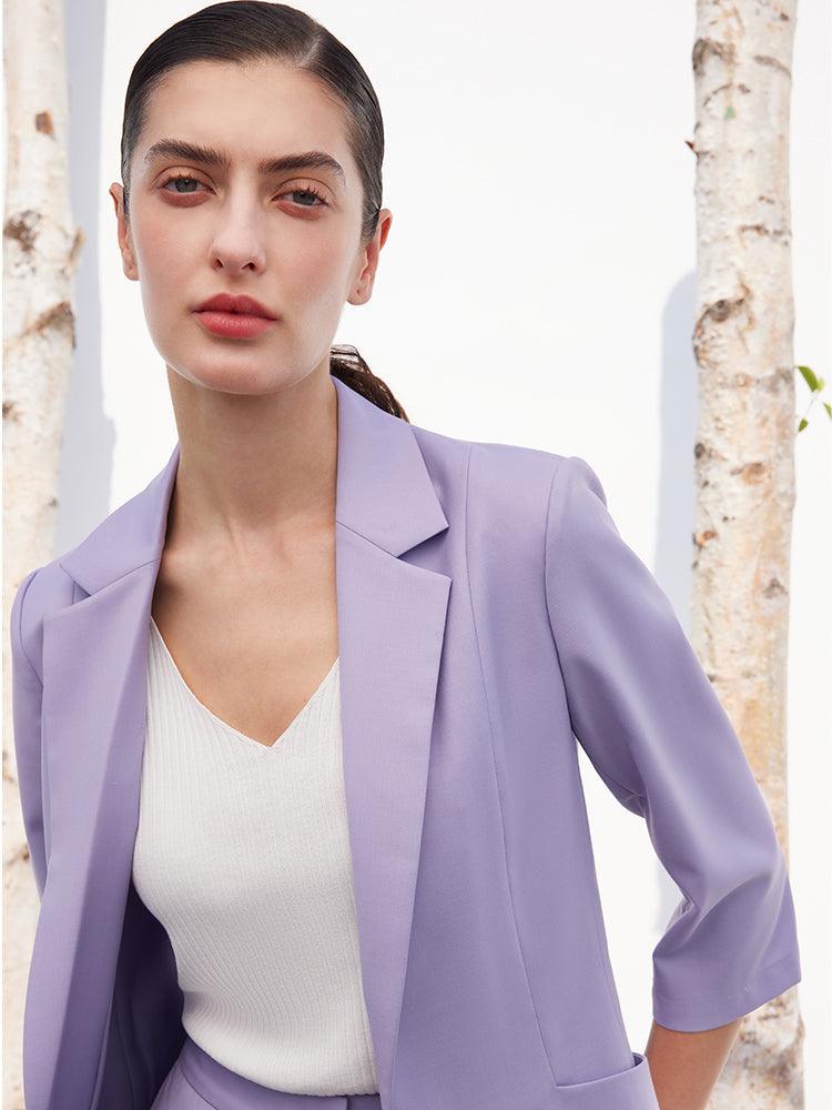 Purple Worsted Wool Blazer GOELIA