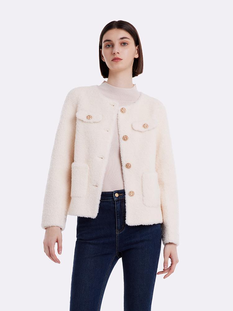 Lamb Wool Crop Coat GOELIA