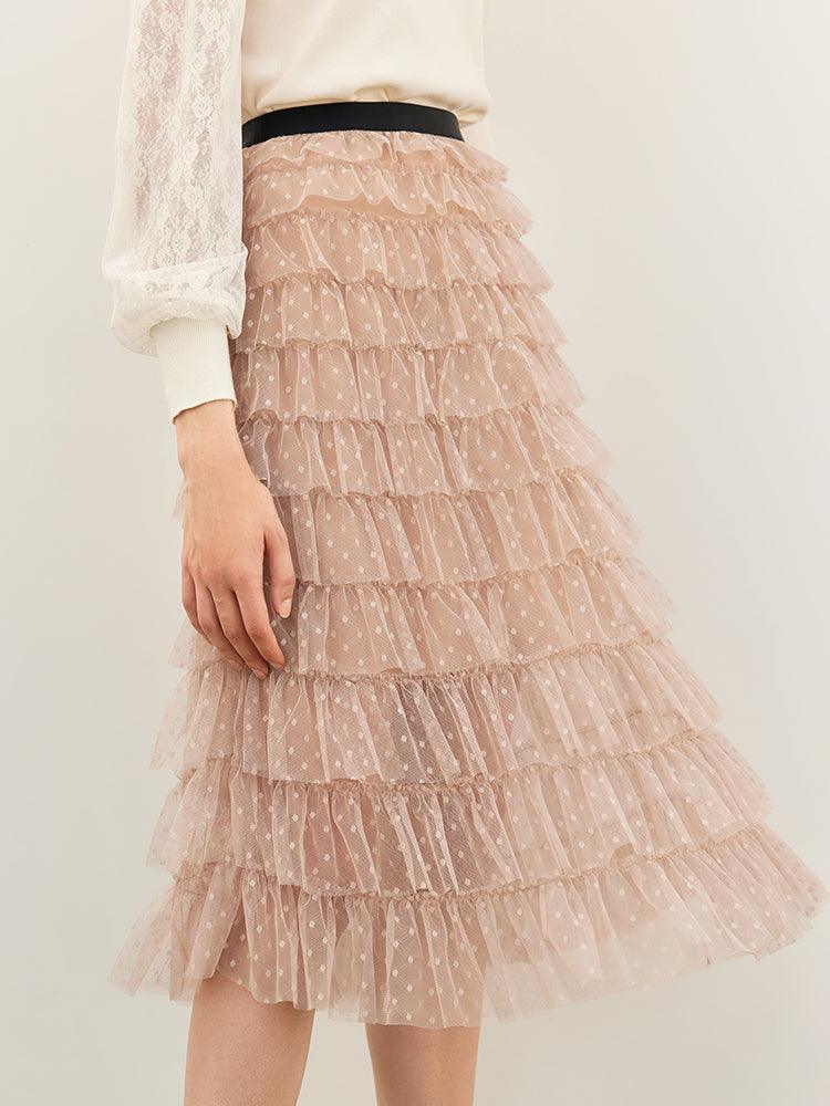 Mesh Layered Skirt GOELIA