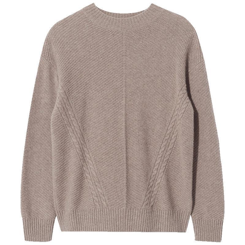 Beige Cashmere Twisted Sweater GOELIA