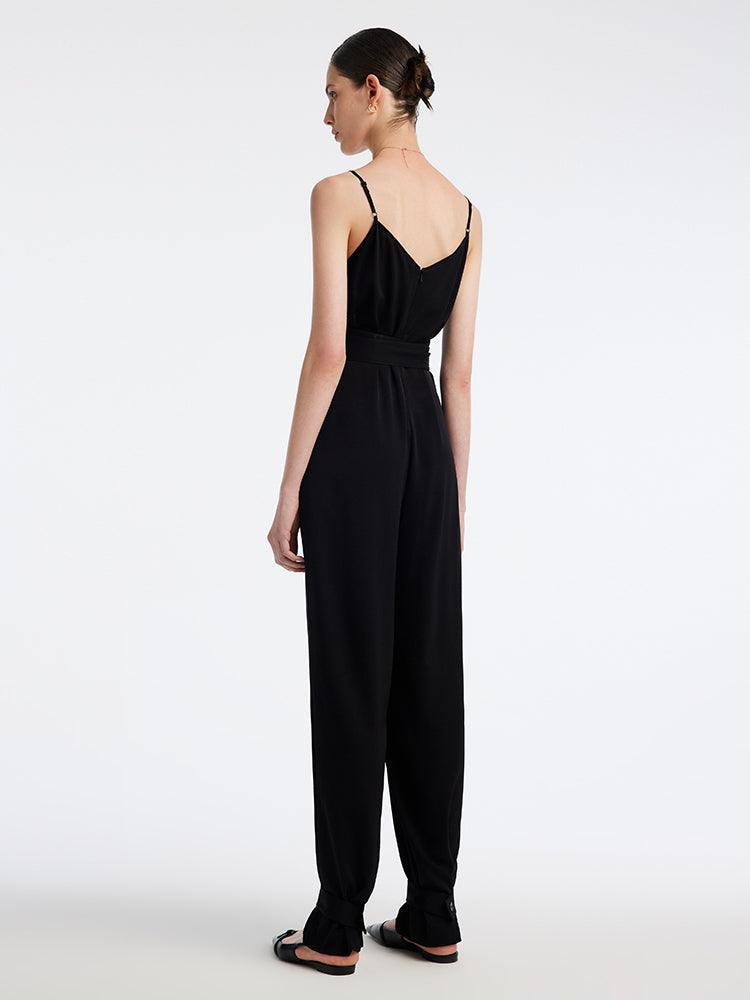 Black Acetate Jumpsuit GOELIA