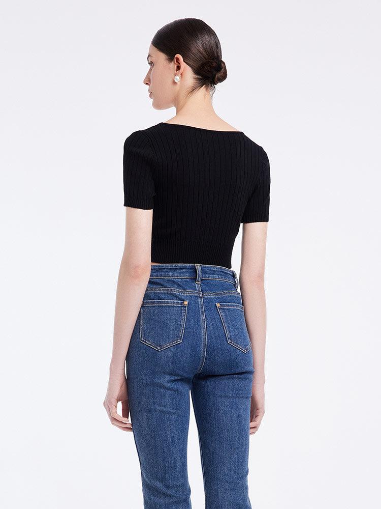 Basic Fitted Crop Top GOELIA