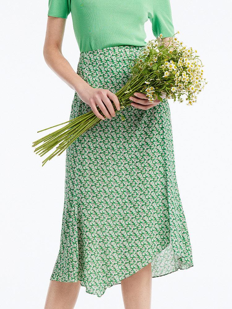 Floral Ruched Skirt GOELIA