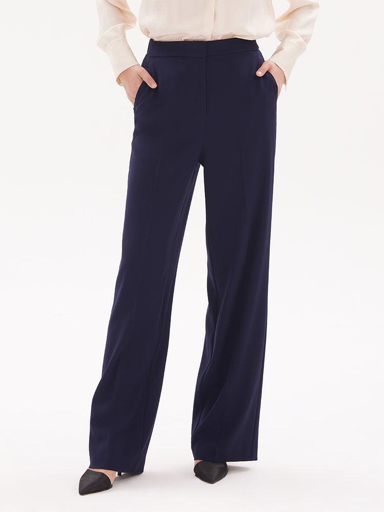 Triacetate Wide-Leg Full Length Pants GOELIA