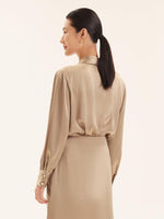 Triacetate French Long Sleeve Shirt GOELIA