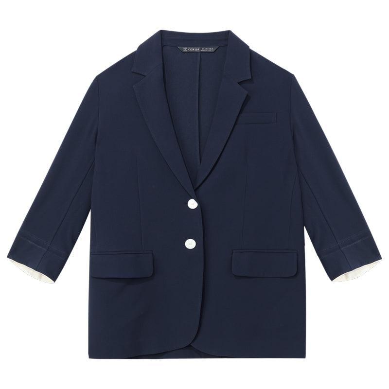 Acetate Navy Blue Blazer GOELIA