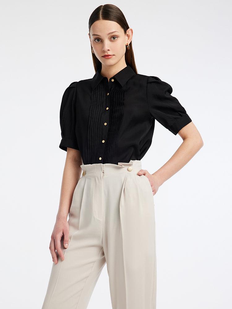 Black Lapel Shirt GOELIA