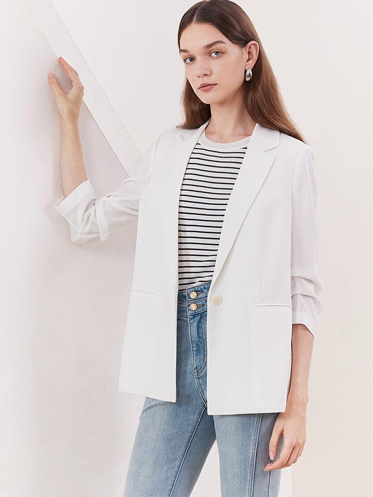 Minimalist One-Button Blazer GOELIA