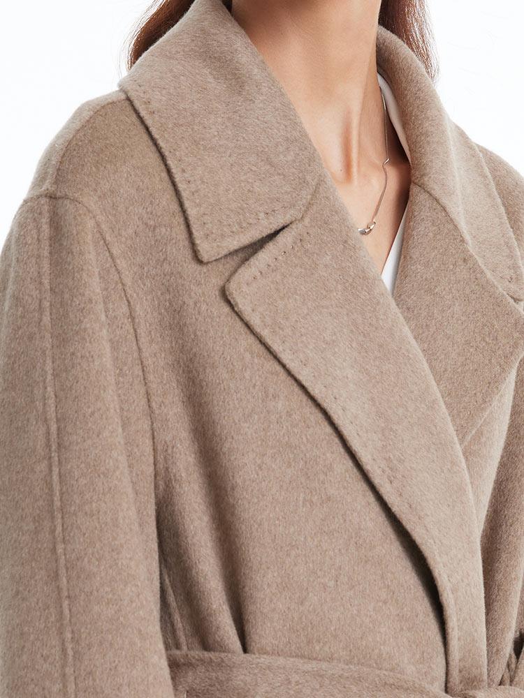 Notched Lapel Cashmere Coat GOELIA