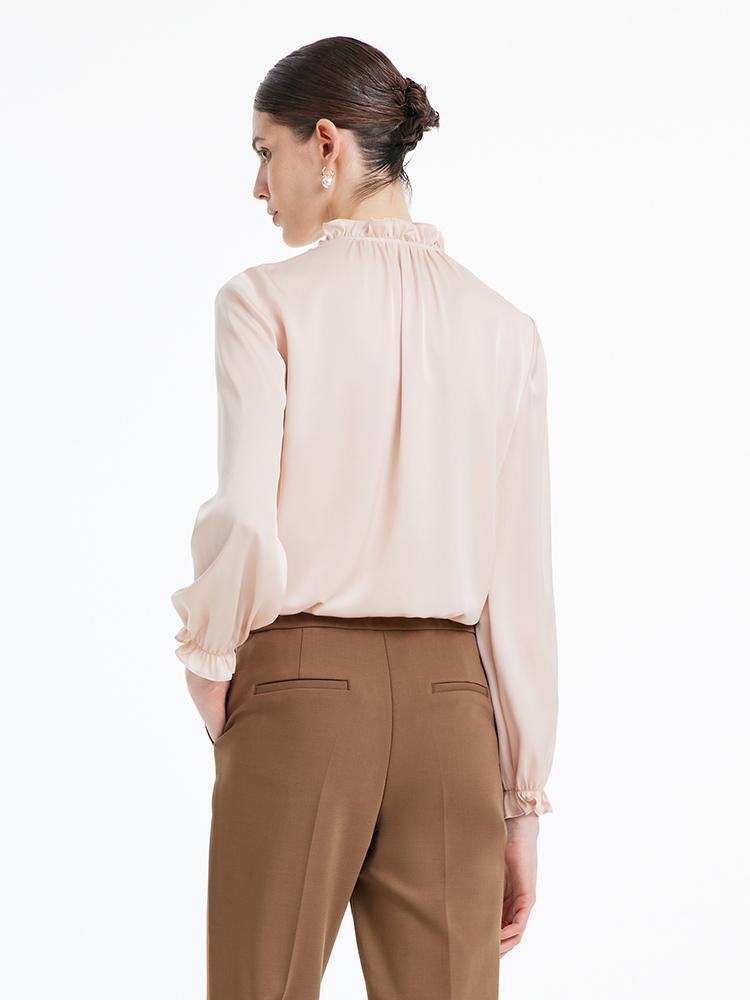 22 Momme Silk Ruffle Blouse GOELIA