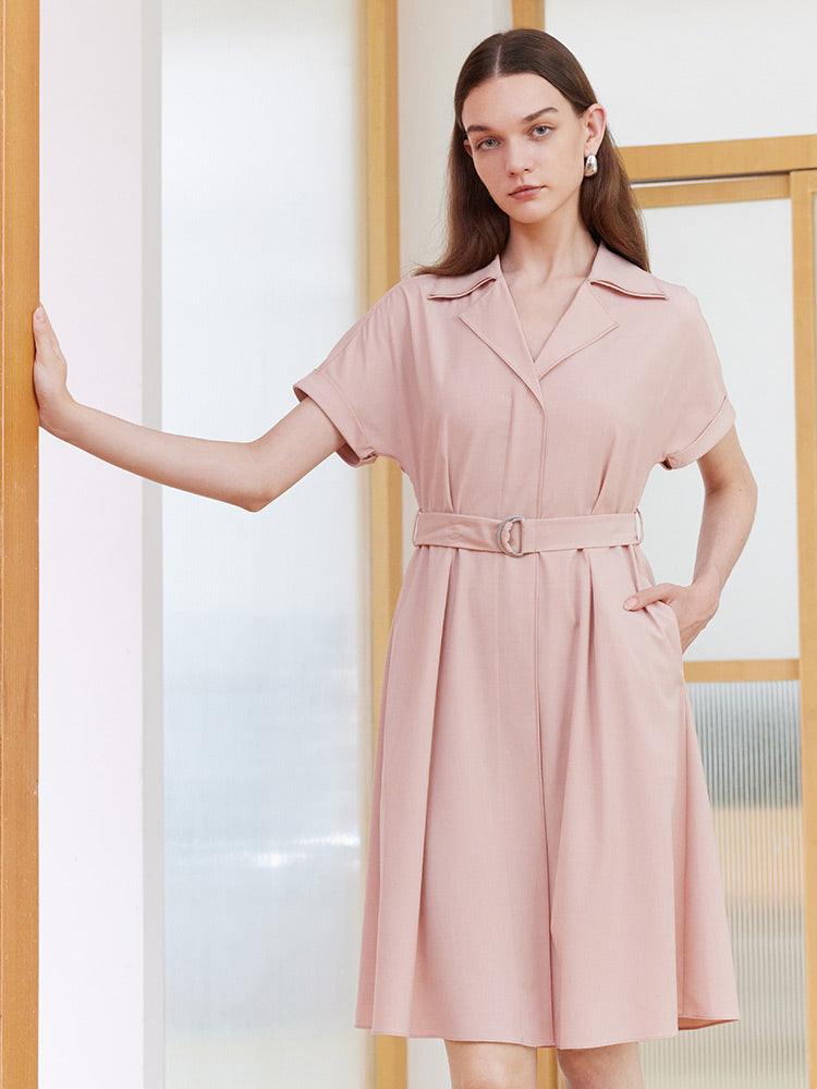 Lapel Collar Shirt dress GOELIA