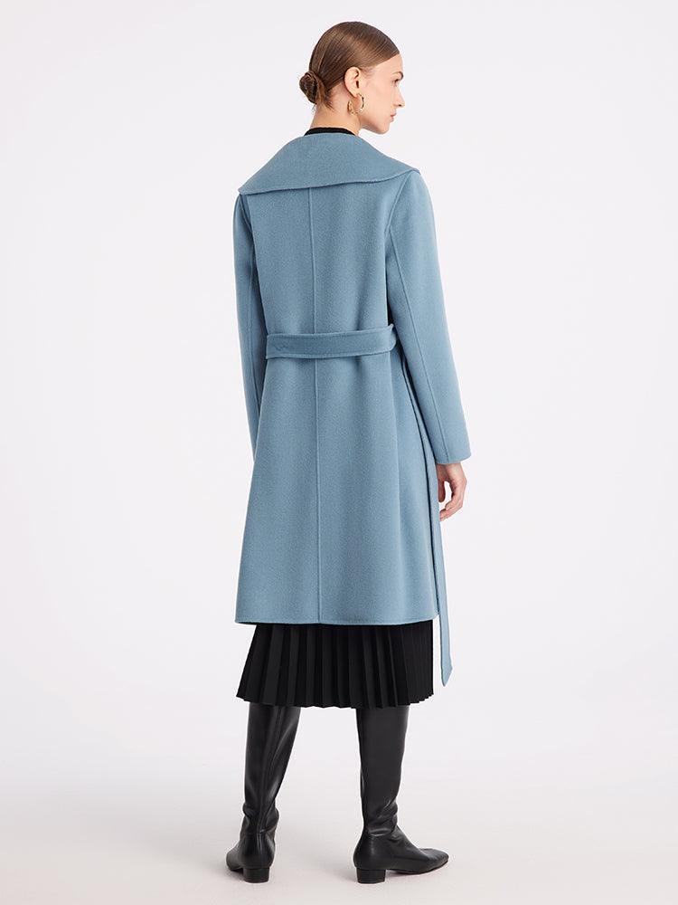 Mid-Length Full Wool Double Woolen Coat GOELIA