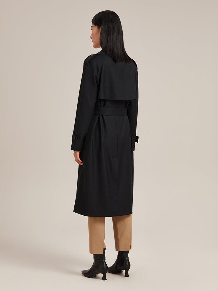 Worsted Woolen Trench Coat GOELIA