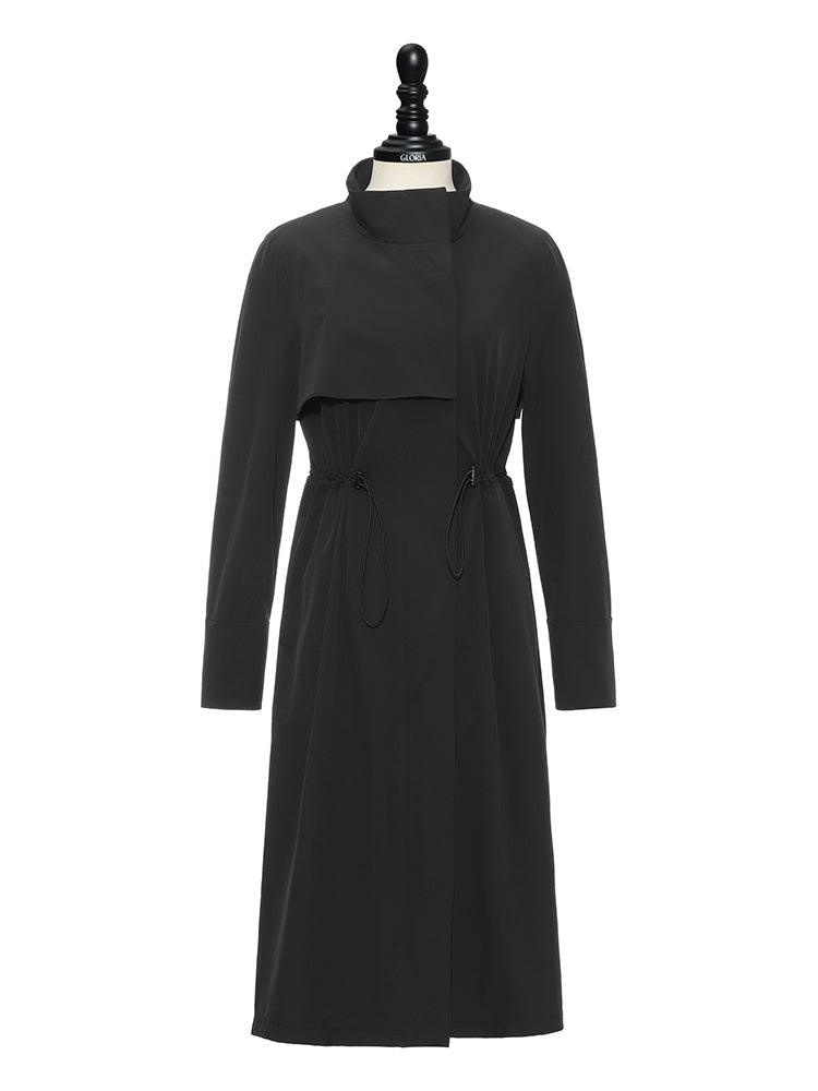 Yarn Elastic Collar Trench Coat GOELIA