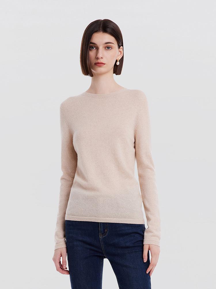 Seamless Cashmere Crew Neck Sweater GOELIA