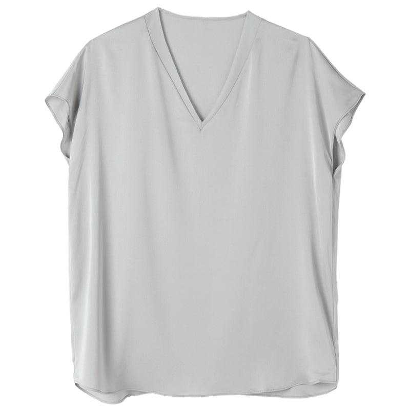 V-Neck Silk Top GOELIA