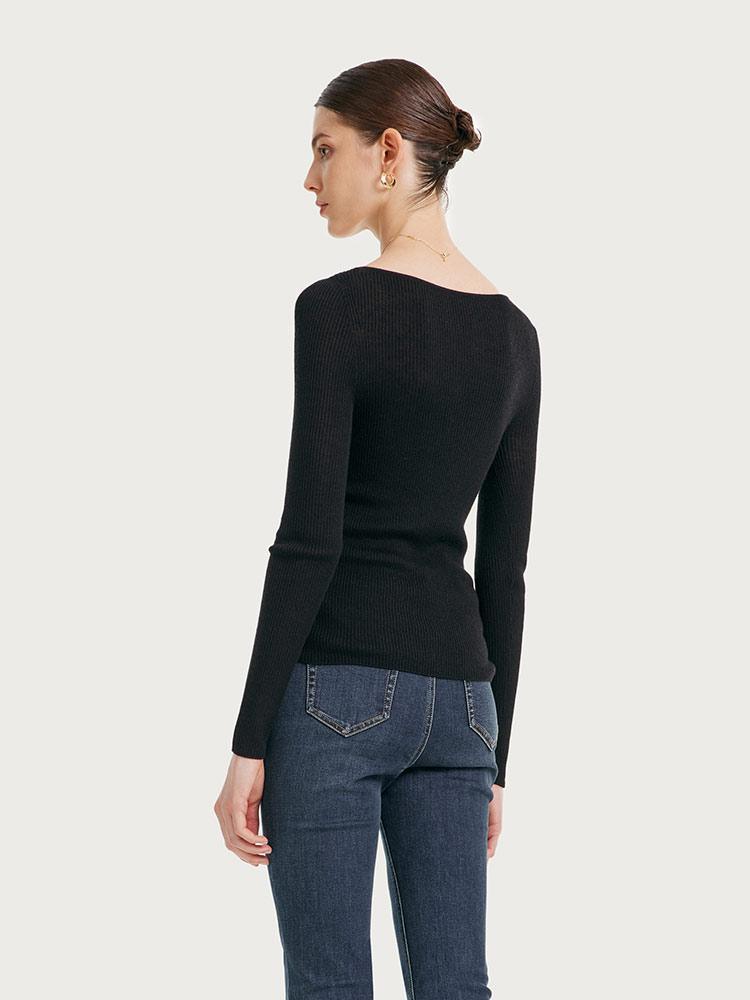 Silk Wool Knitted Top GOELIA