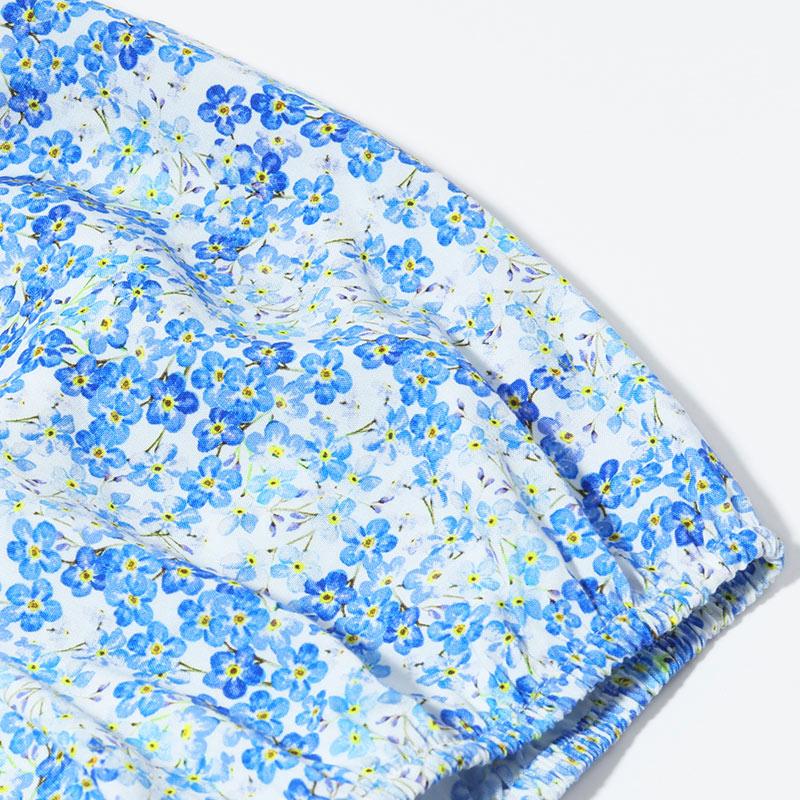 Blue Floral Blouse GOELIA