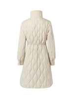 Lapel Gathered Waist Goose Down Garment GOELIA