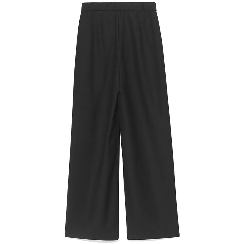 Black Acetate Wide Leg Trousers GOELIA