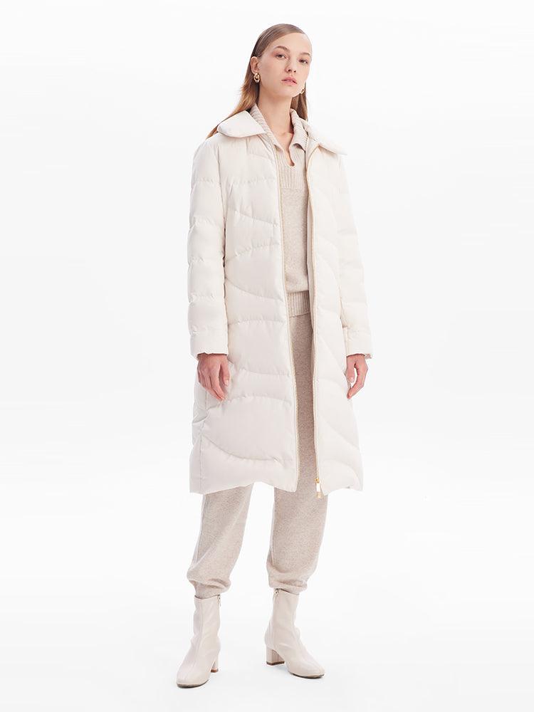 Rabbit Collar Goose Down Coat GOELIA