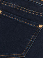 Ankle Length Skinny Jeans With Double Waistband GOELIA