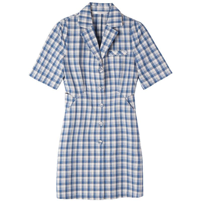 Plaid Slim-Fit Mini Dress GOELIA