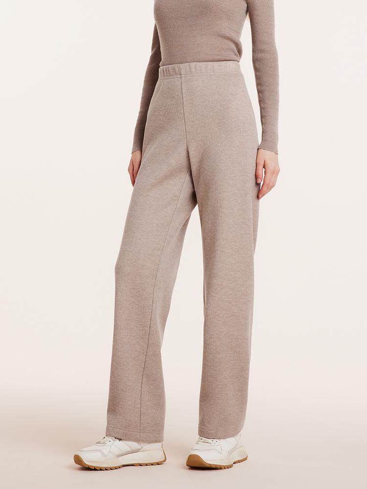 Knit Straight Full Length Pants GOELIA