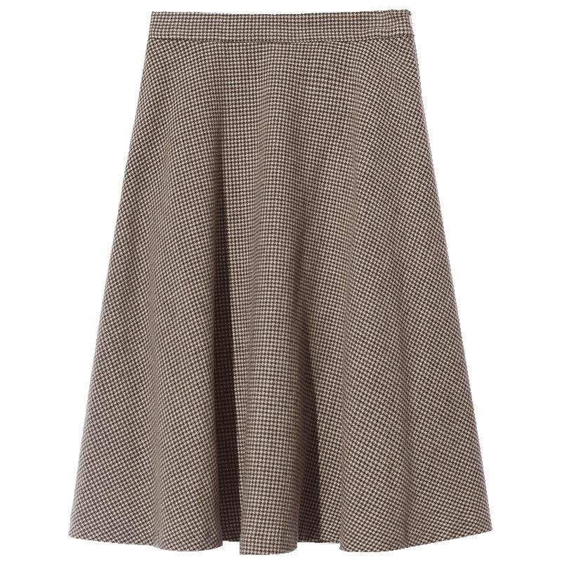 Houndstooth Pattern Washable Skirt GOELIA