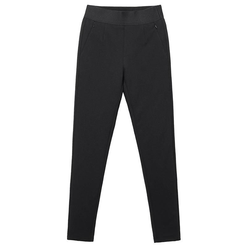 Black Fleece Stretchy Waist Jeans GOELIA