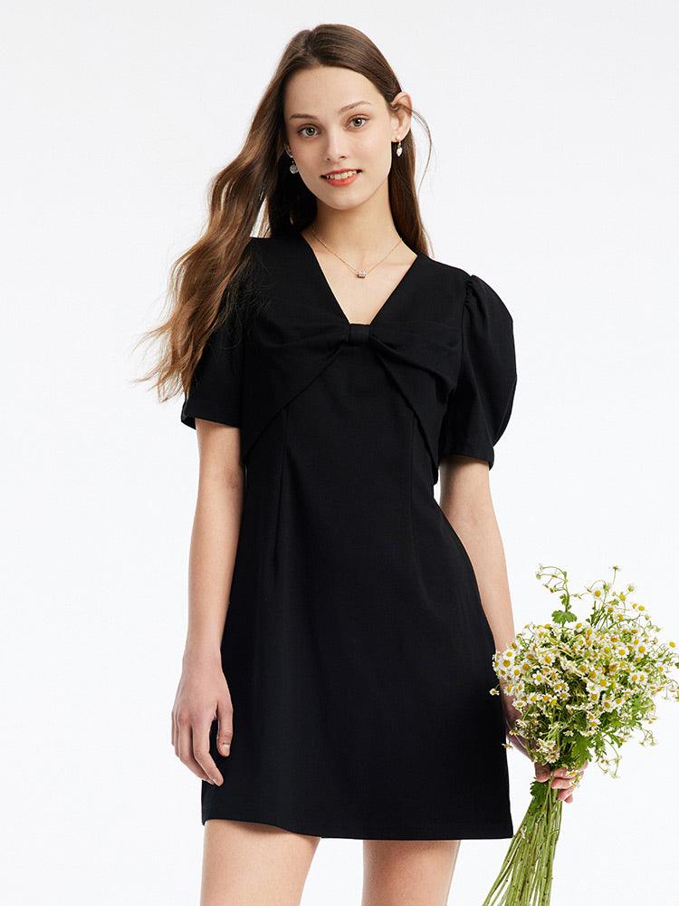 A-shape Bowknot Dress GOELIA