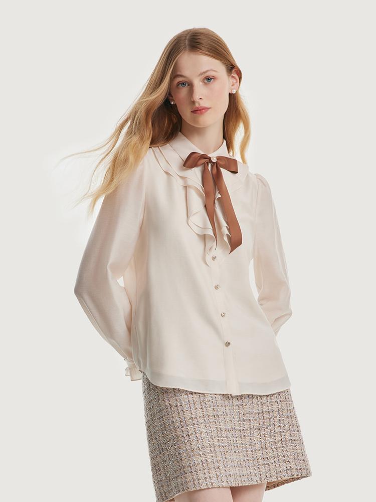 Acetate Shirt With With Bow Tie GOELIA