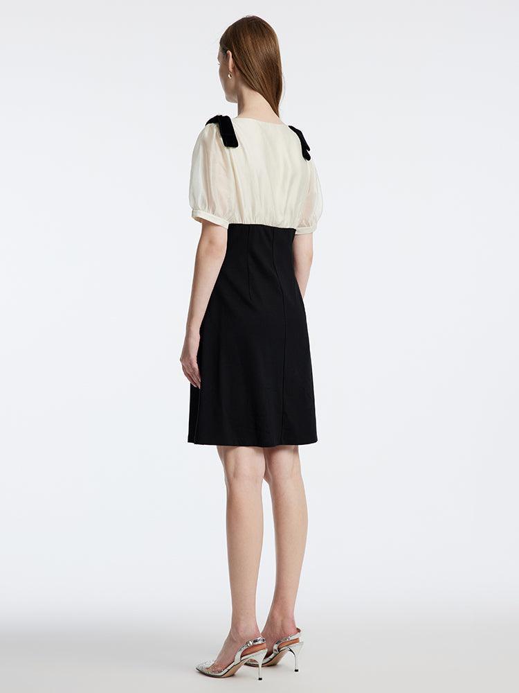 Square Neck High Waist Dress GOELIA