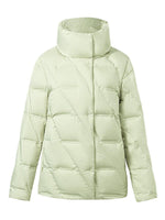 Green Stand Collar Goose Down Garment GOELIA