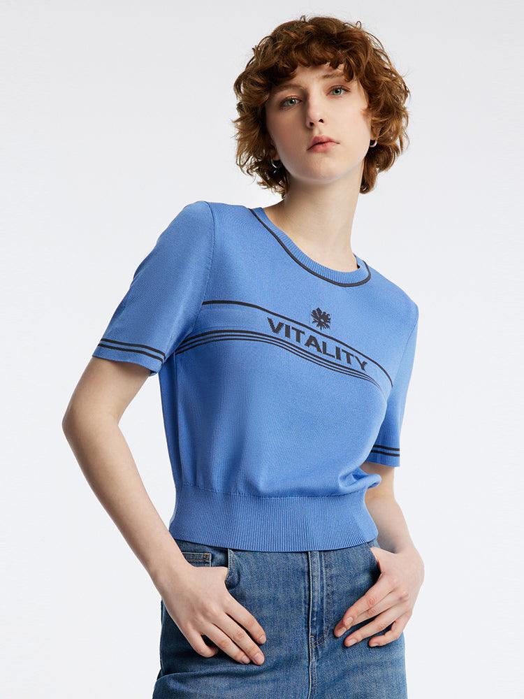 Blue Tencel Acetate Top GOELIA