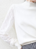 Tencel & Wool Patchwork Sweater GOELIA
