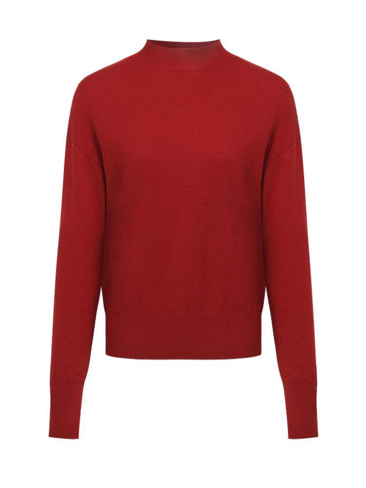 Pure Wool Mock Neck Sweater GOELIA